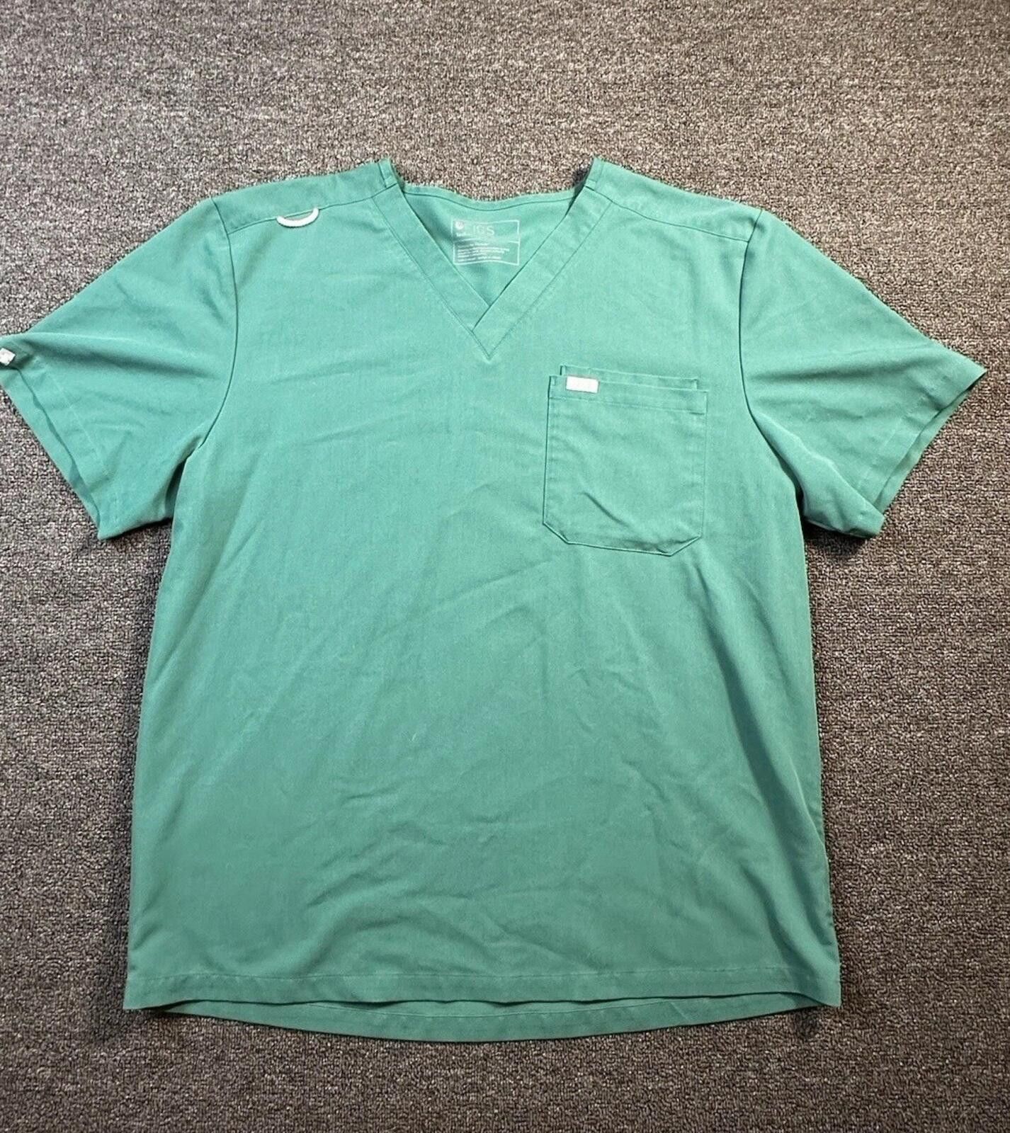 Other Figs Technical Collection Men’s XXL Green 3 Pocket Scrub Top Size US XXL / EU 58 / 5 - 1 Thumbnail