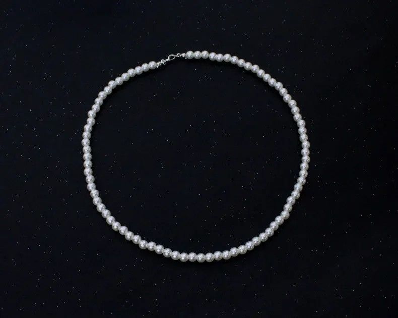 Jewelry Pearl Necklace Casual Chain Jewelry Classic Imitation Bead Size ONE SIZE - 2 Thumbnail