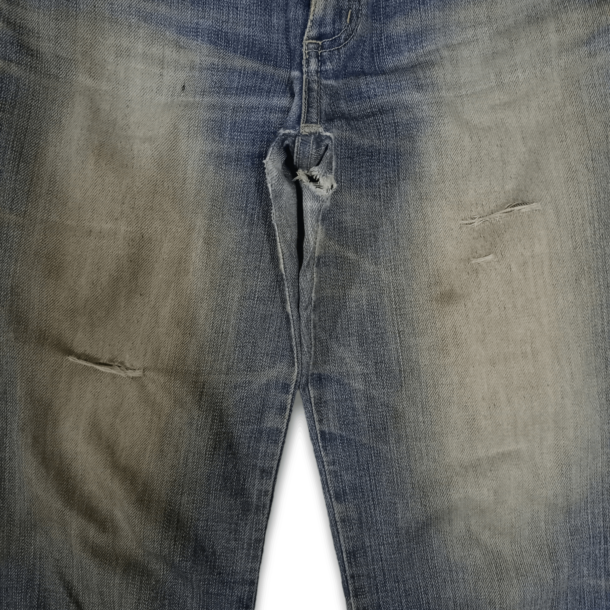 Edwin × Japanese Brand Vintage Japanese Edwin Mud Wash Ripped Style Flare Jeans Size US 29 - 5 Thumbnail