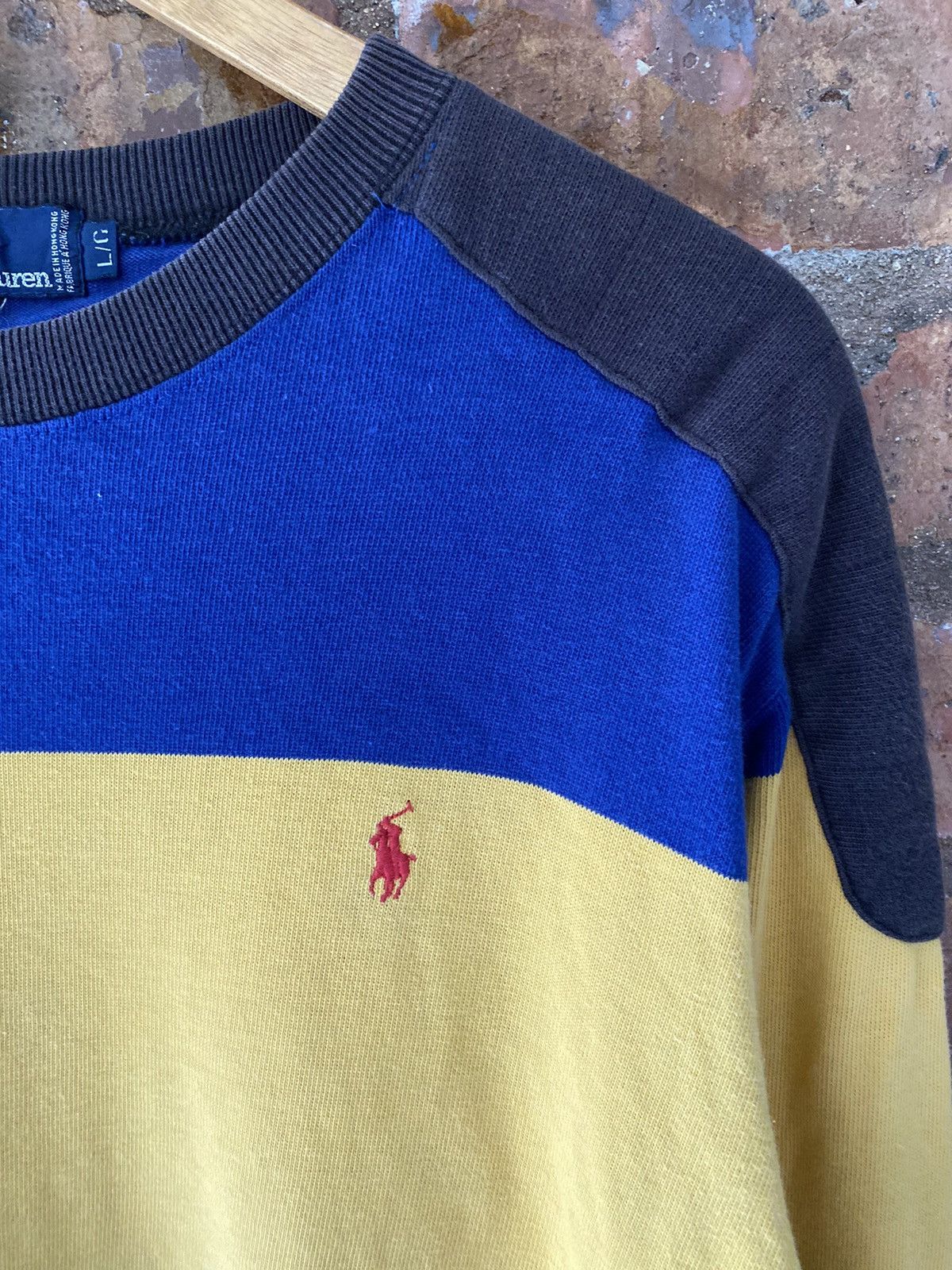 Polo Ralph Lauren 1980s Polo Ralph Lauren Stripe padded shoulder Long Sleeve Size US XL / EU 56 / 4 - 5 Thumbnail