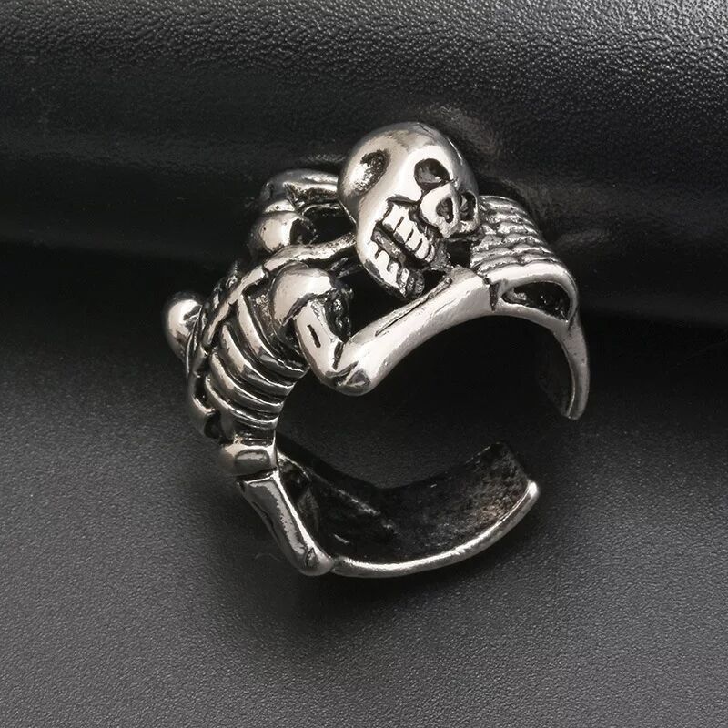 Jewelry Punk Skull Ring Size ONE SIZE - 2 Thumbnail