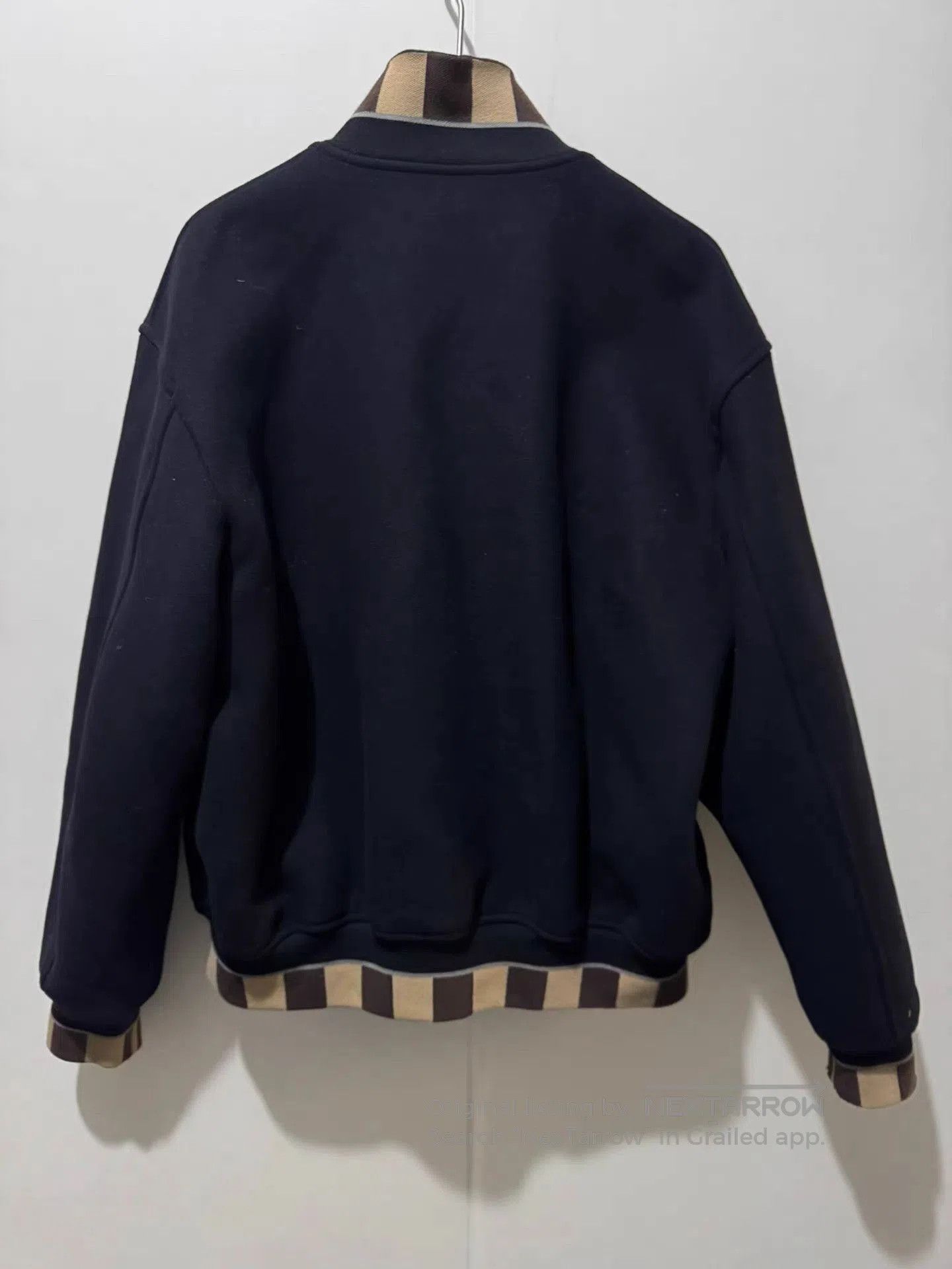 Fendi Black Bomber Jacket with Striped Trim. Size US M / EU 48-50 / 2 - 3 Thumbnail