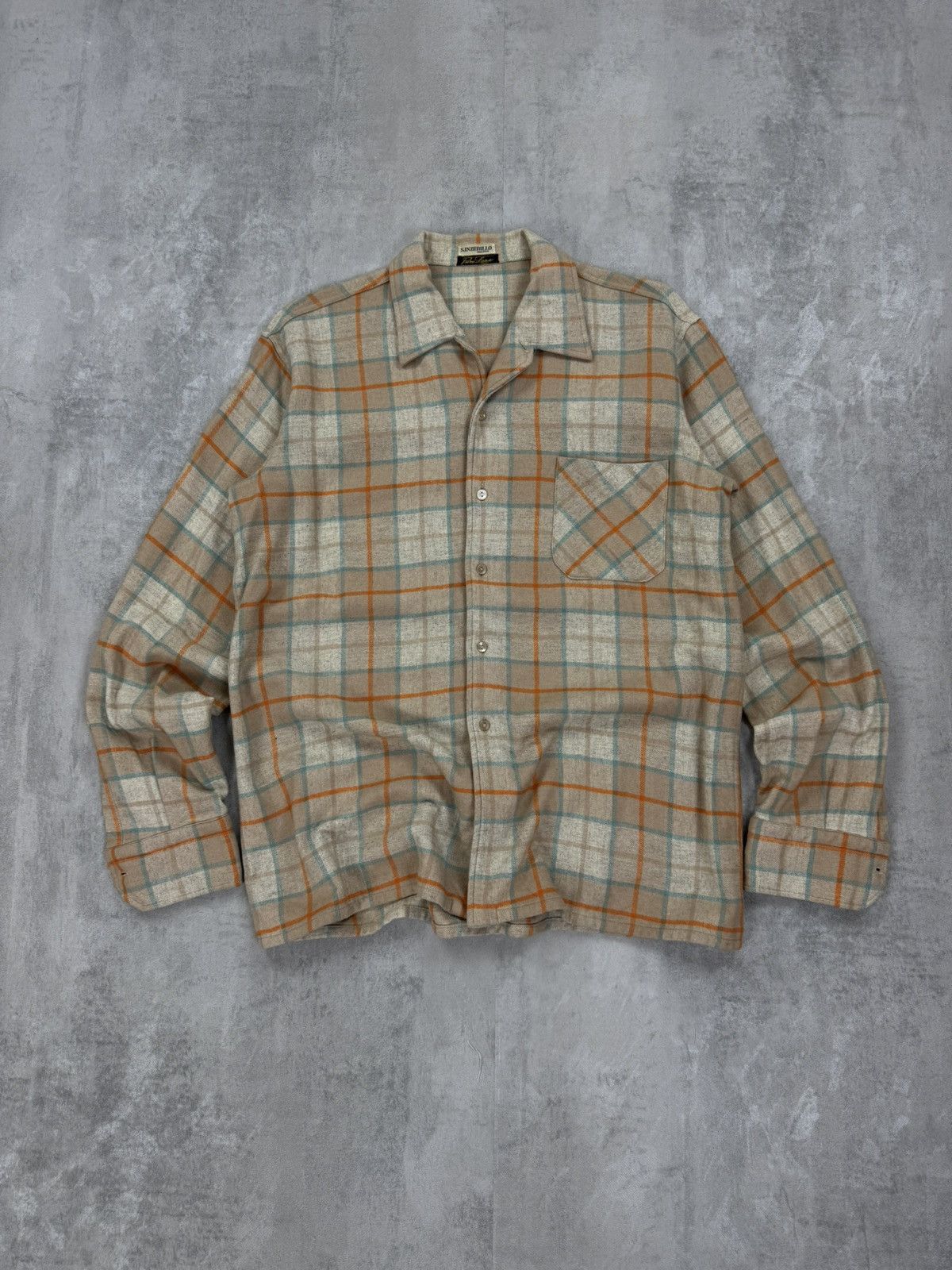Vintage S. INZERILLO PALERMO Wool Vintage plaid shirt long sleeve Size US M / EU 48-50 / 2 - 1 Thumbnail