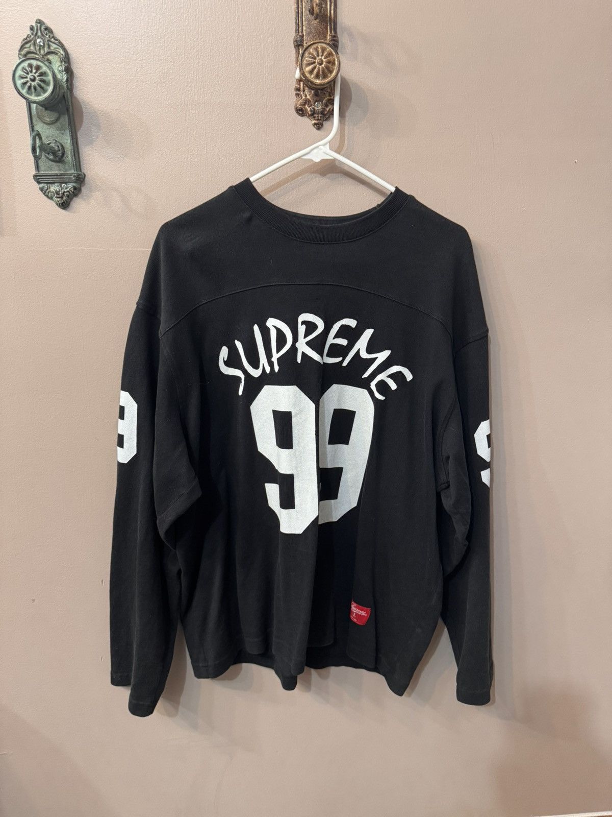 Supreme 99 L/S Football Top Black | eBay