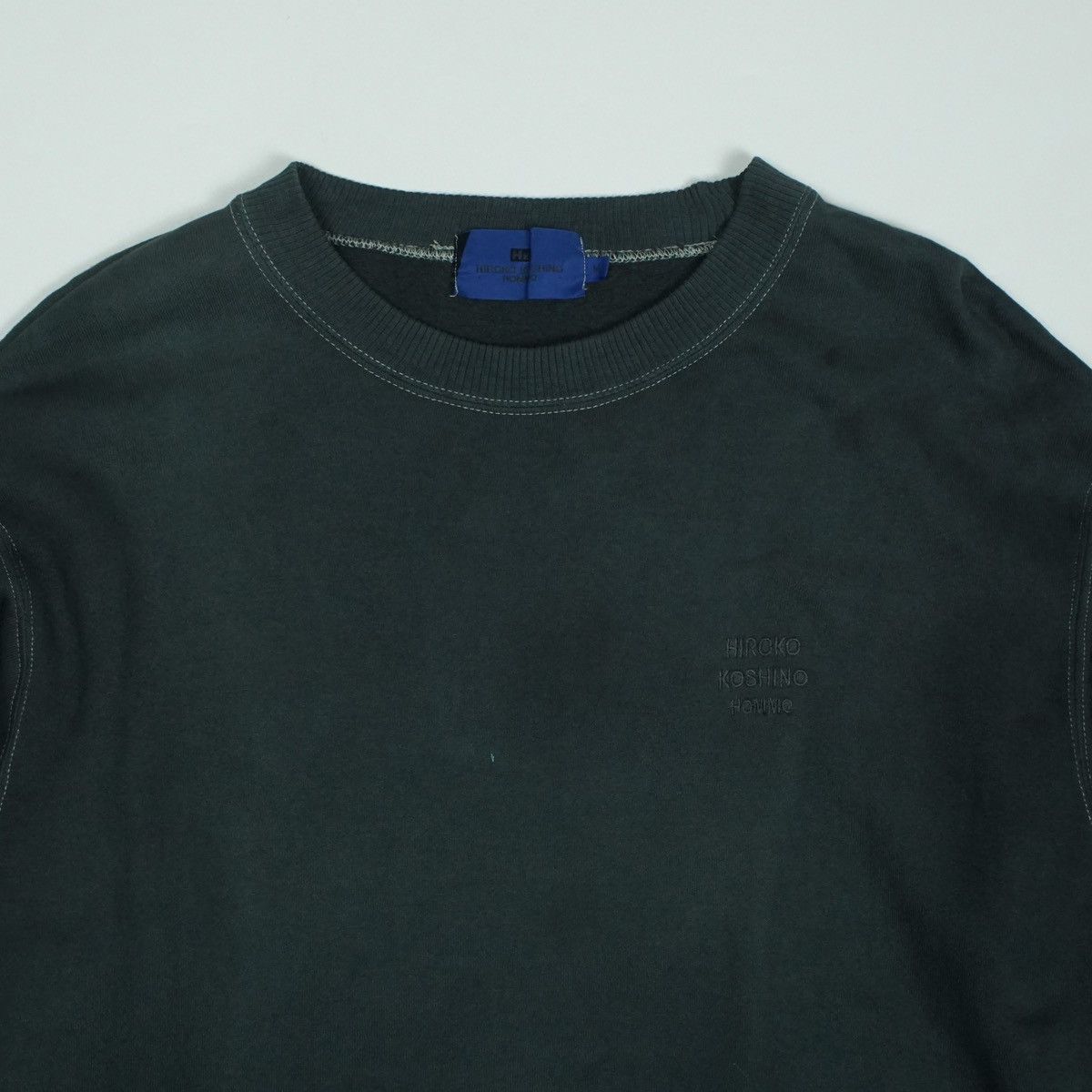 Hiroko Koshino Homme *NoTariff Hiroko Koshino Dyed Spell Out Logo Crewneck Size US M / EU 48-50 / 2 - 4 Thumbnail