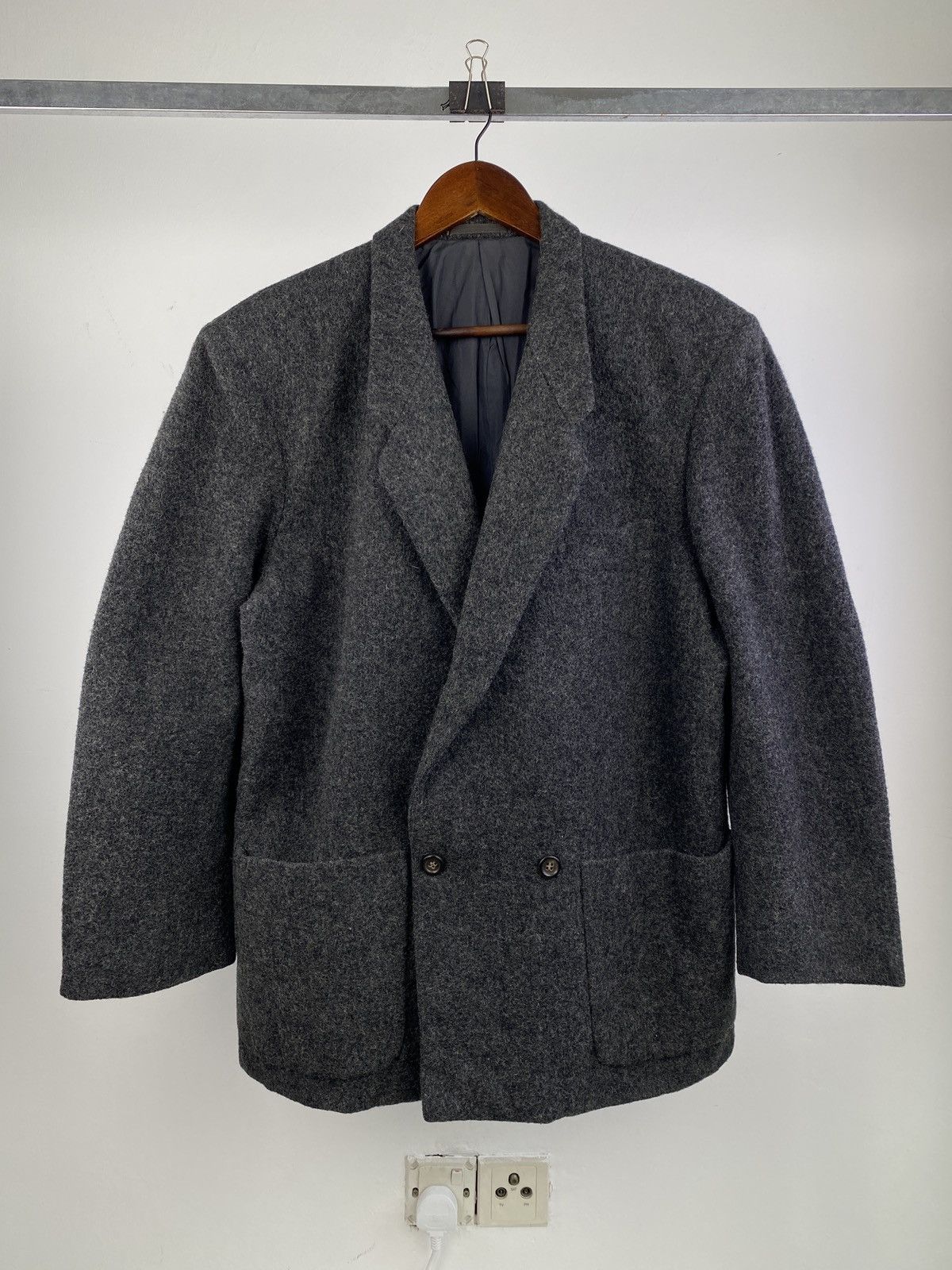 Comme des Garcons Homme Vintage Comme des Garcons Homme Oversized Mohair Wool Jacket Size US M / EU 48-50 / 2 - 1 Thumbnail