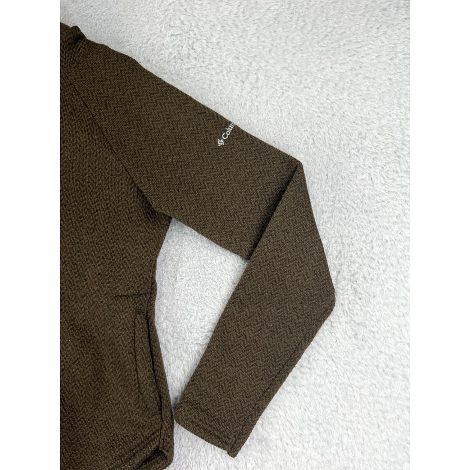 Vintage Columbia Sweater Womens Medium Brown Knit Polyester Shell Fleece Lined Hoodie Size M / US 6-8 / IT 42-44 - 5 Thumbnail