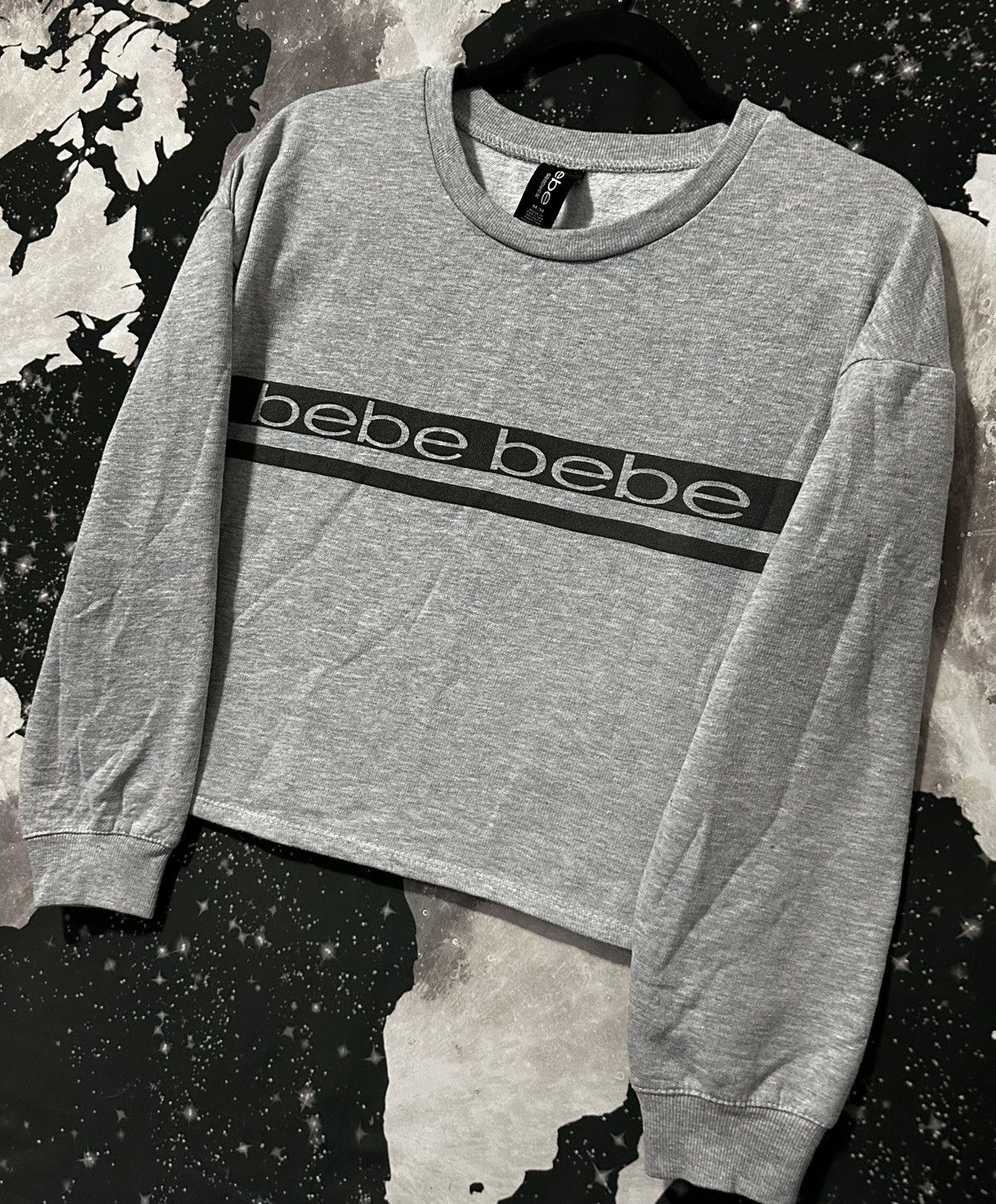 Bebe Bebe Sleepwear Crop Top Sweatshirt Size M / US 6-8 / IT 42-44 - 2 Thumbnail