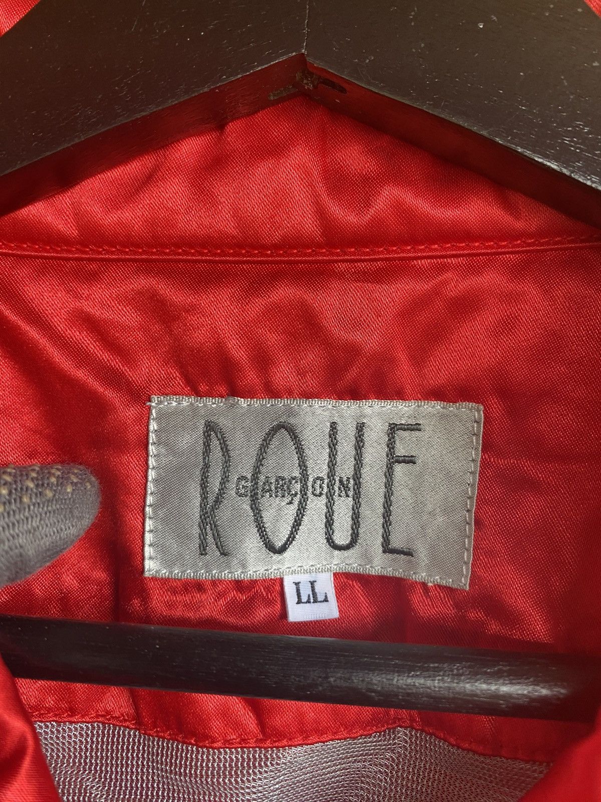 Vintage Vintage ROUE Garcon Red Satin Jacket – Motorsport Style Size US XL / EU 56 / 4 - 7 Thumbnail