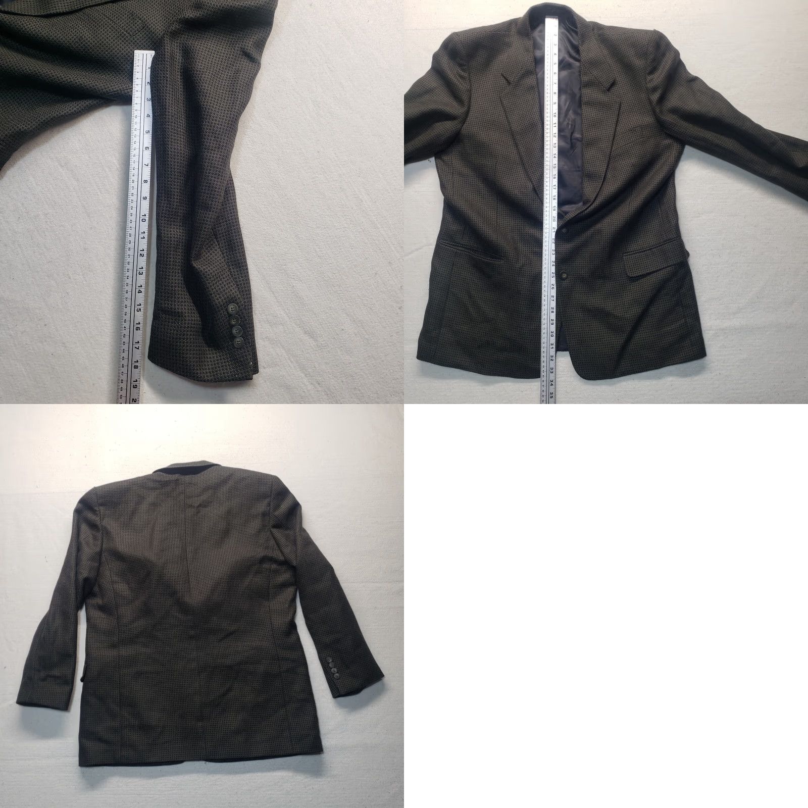 Jones New York Jones New York Sport Coat Gray Mens 46R 100% Wool Blazer Jacket Office Career Size 46R - 8 Thumbnail