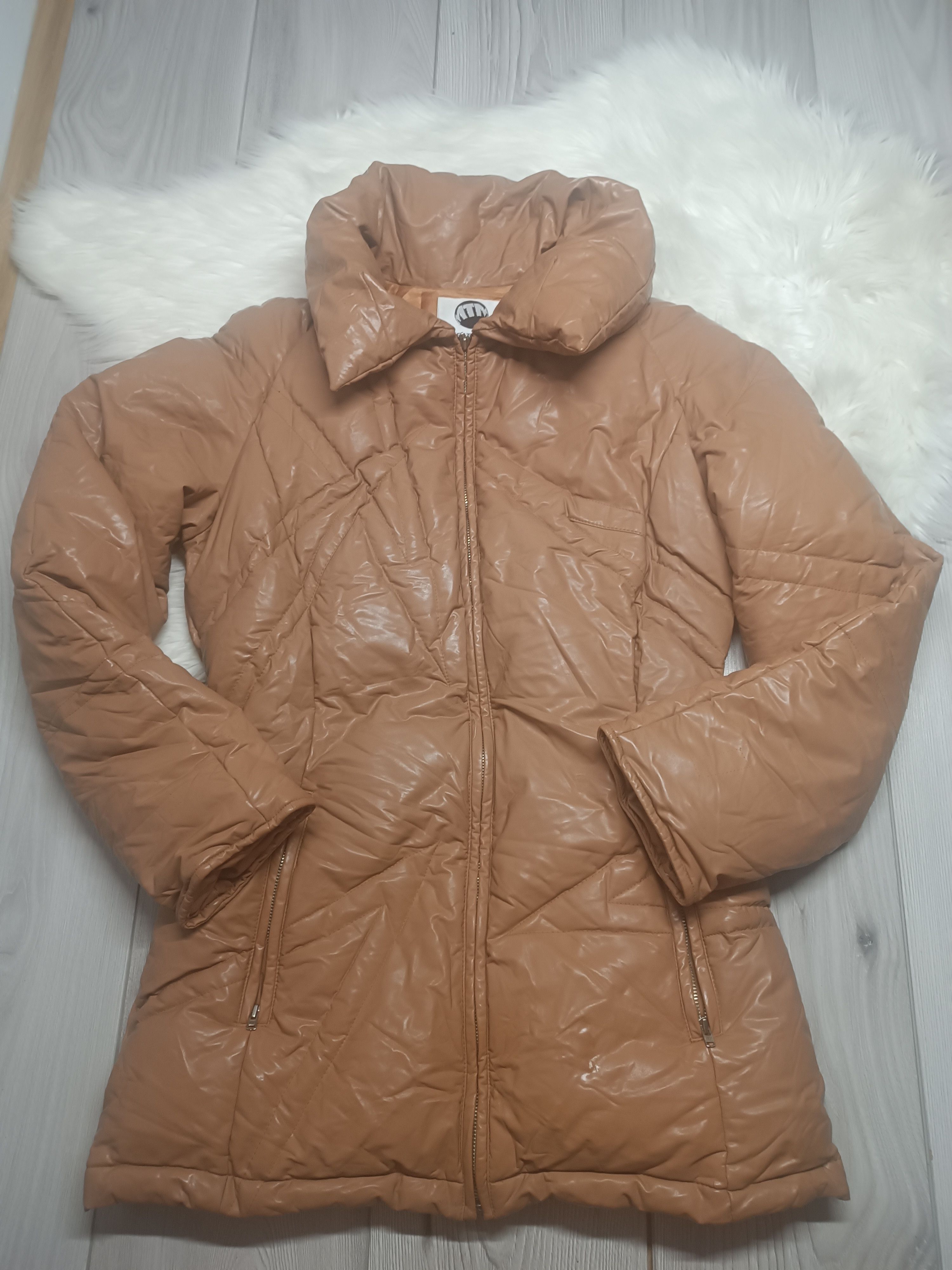 image of Vintage Mtm Mugler Trademark Brown Puffer Jacket Down Jacket, Women's (Size Medium)