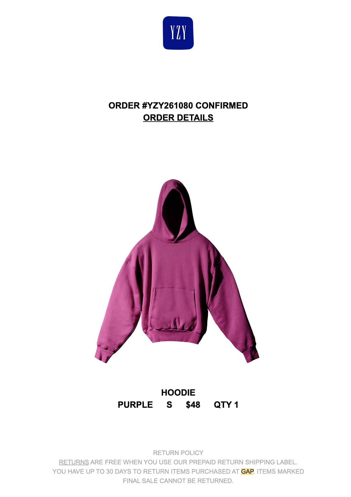 Gap × Yeezy 🍇 Magenta Perfect Double-layered Hoodie Size US S / EU 44-46 / 1 - 3 Thumbnail