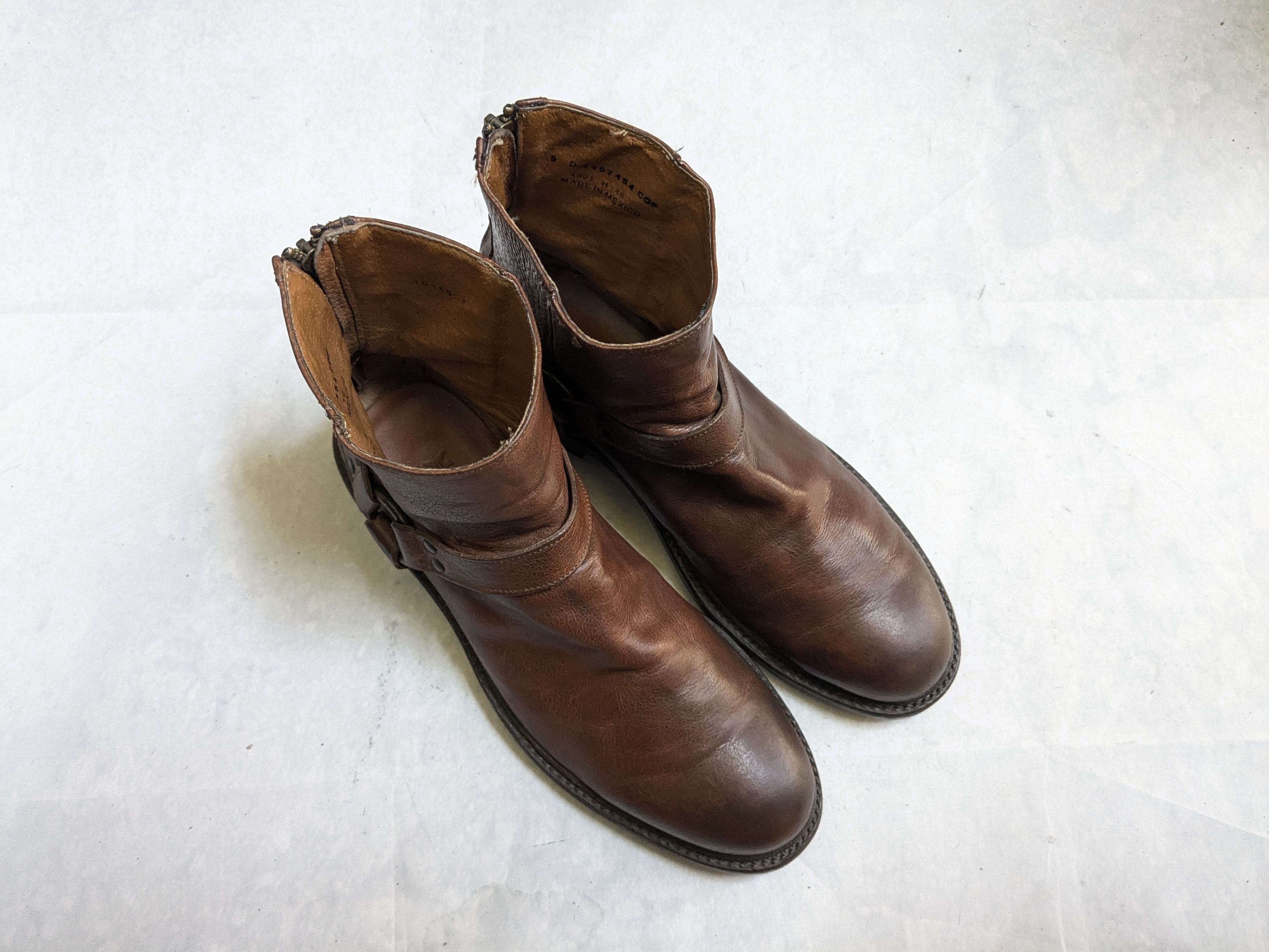 Frye Frye Harness Brown Leather 9 D Leather Buckle Punk Size US 9.5 / EU 42-43 - 4 Thumbnail