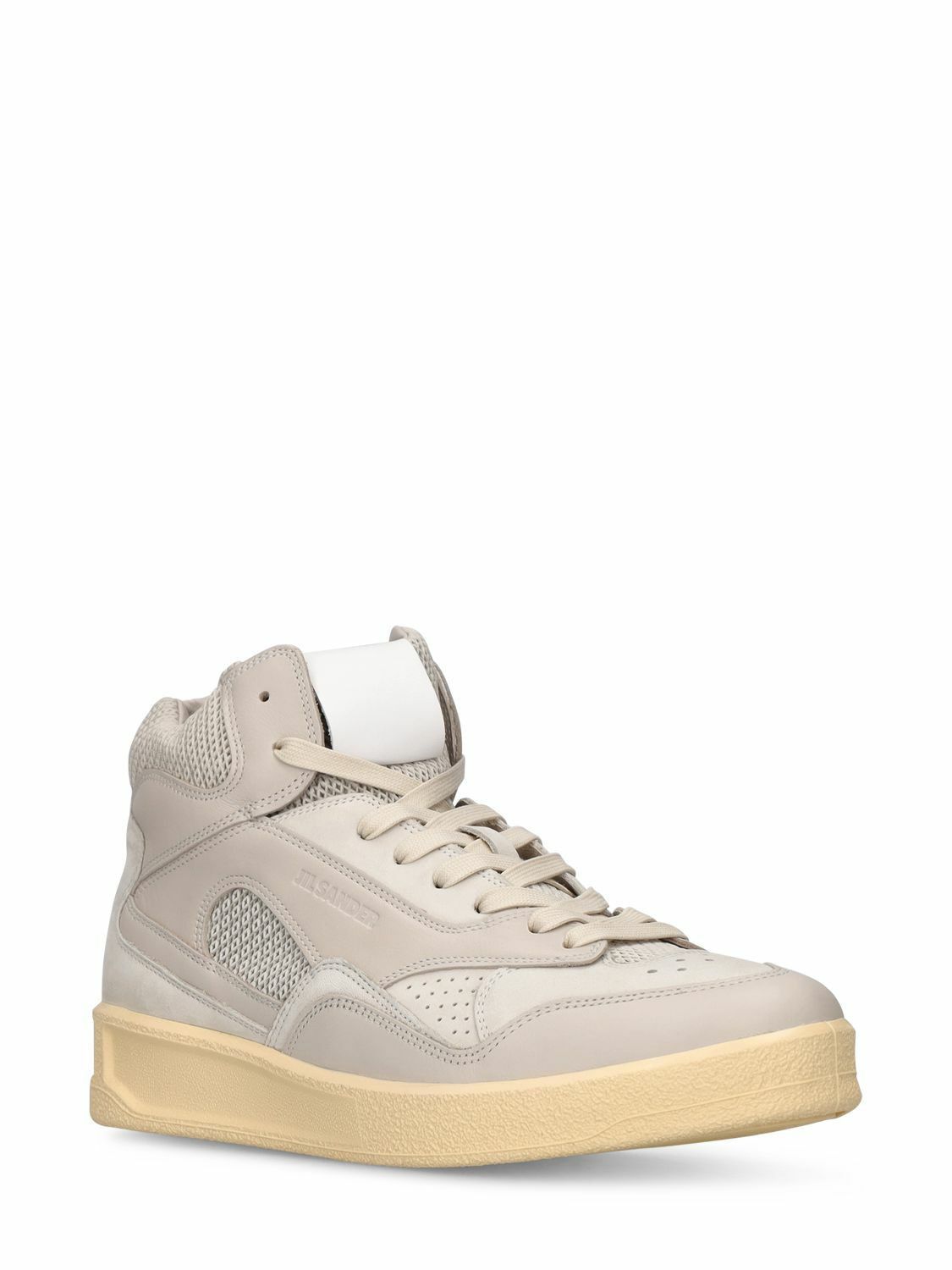 Jil Sander o1y1025 Hi-Top Sneakers in Off-White Size US 6 / IT 36 - 2 Thumbnail