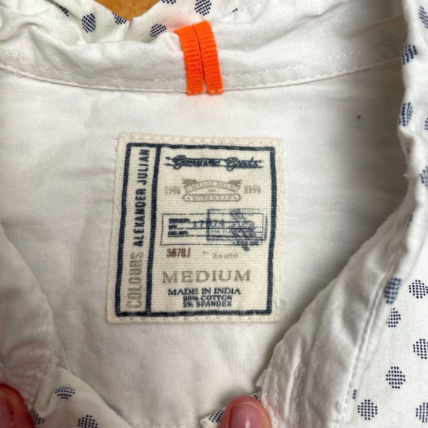 Alexander Julian Alexander Julian Shirt Mens M White Pattern Long Sleeve Button Collared Size US M / EU 48-50 / 2 - 5 Thumbnail