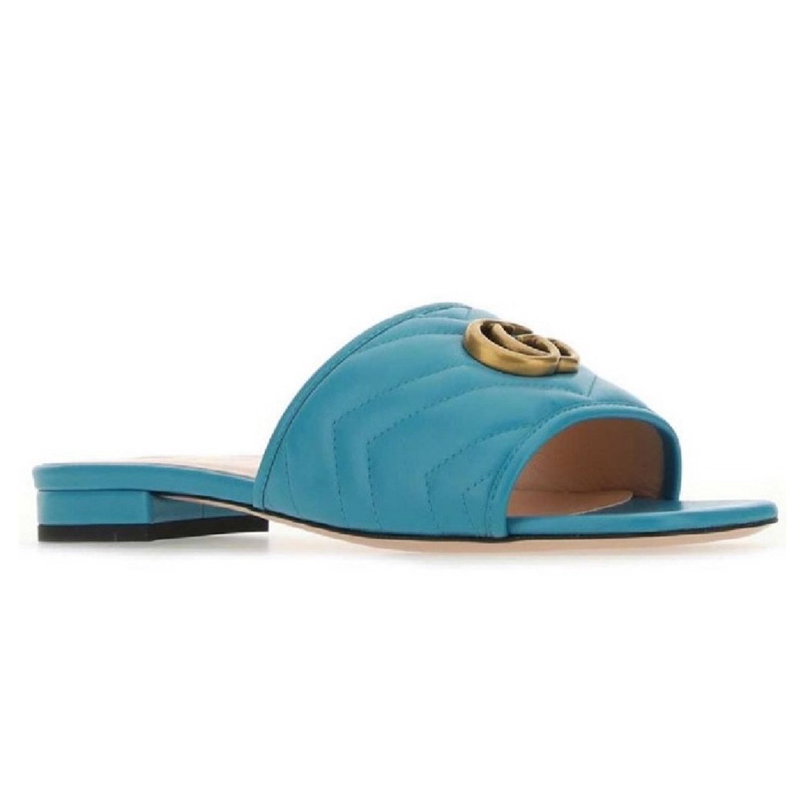 Gucci Marmont Jolie GG logo quilted slides slippers sandals Size US 6 / IT 36 - 3 Thumbnail