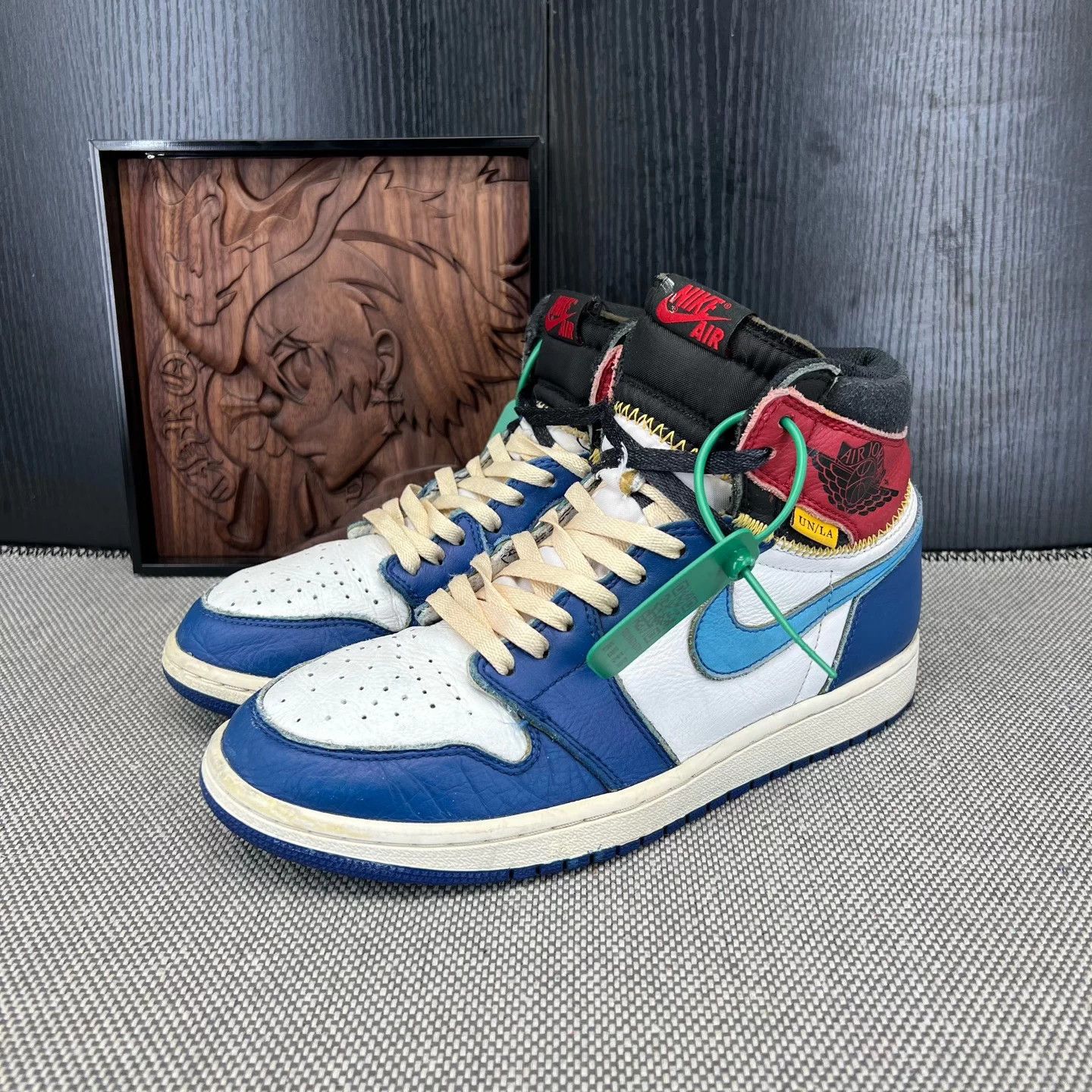 Nike Air Jordan 1 Union Blue 42.5 Repaired Heel Size US 9.5 / EU 42-43 - 1 Thumbnail