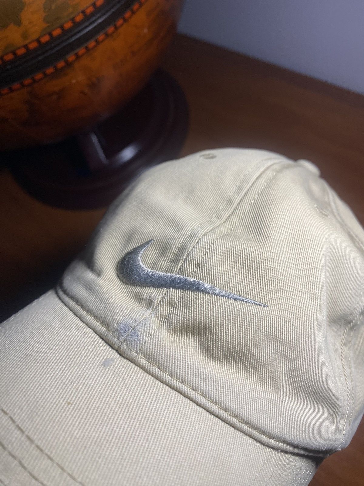 Nike × Vintage ARCHIVE nike vintage Y2K cap distressed beige thrashed 80ss Size ONE SIZE - 5 Thumbnail