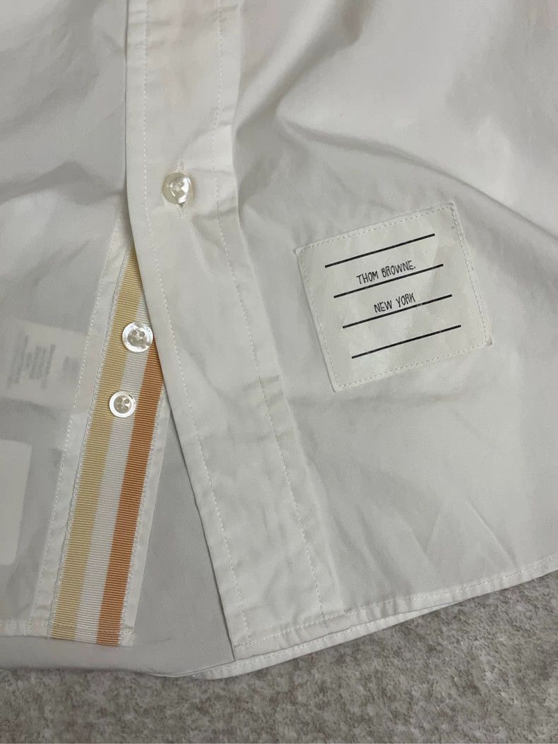 Thom Browne Thom browne White striped pocket shirt 2504-Nextarrow Size US S / EU 44-46 / 1 - 5 Thumbnail