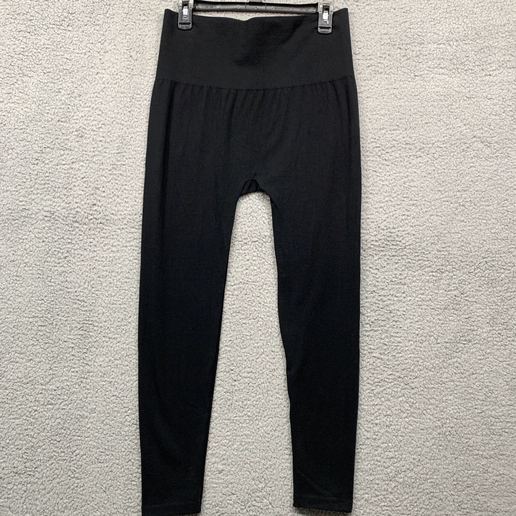 Vintage Black Leggings Women Small/Medium Stretch Comfortable Warm New w/o Tags Size 28" / US 6 / IT 42 - 4 Thumbnail