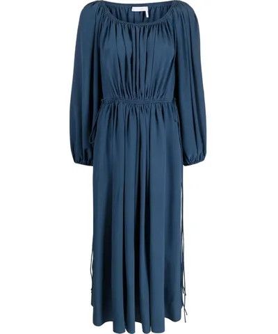 Chloe o1loc1c0625 Midi Dress in Opal Blue Size S / US 4 / IT 40 - 1 Preview