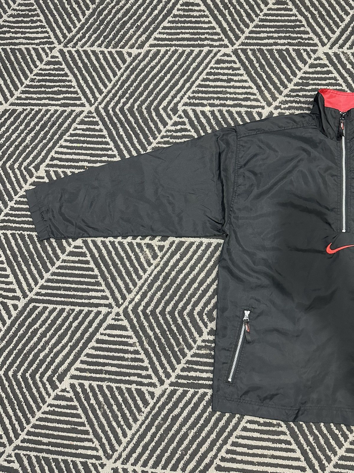 Nike × Vintage Vintage 90s NIKE Swoosh Center Embroidery Half Zip Jacket Size US M / EU 48-50 / 2 - 3 Thumbnail