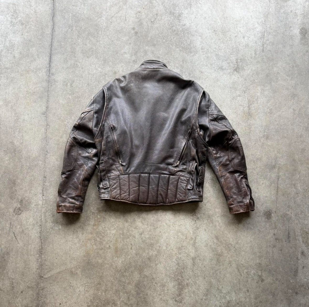 Vintage Vintage Brown Leather Moto Jacket Motorcycle Size US XL / EU 56 / 4 - 2 Thumbnail