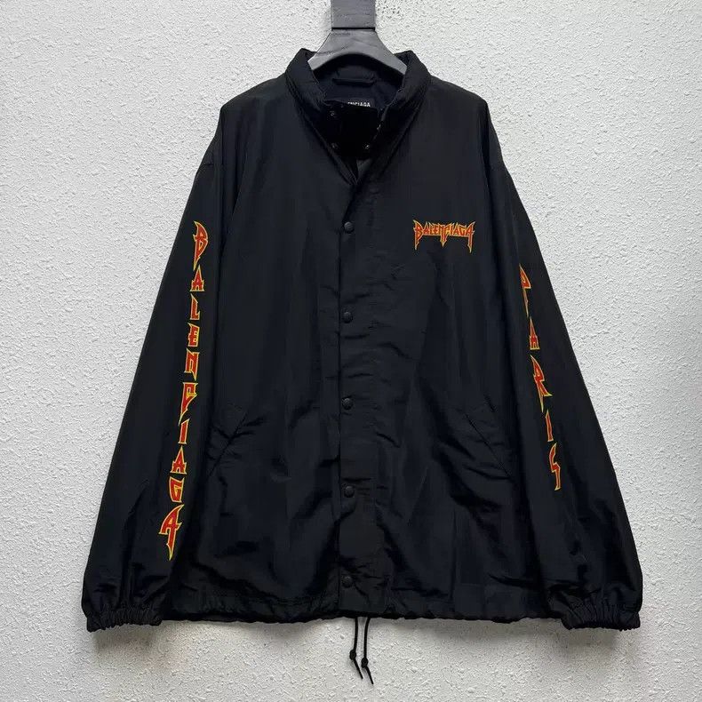 Balenciaga Balenciaga Lightning Flame Letter Logo Pattern Printed Hoo Size US S / EU 44-46 / 1 - 1 Thumbnail