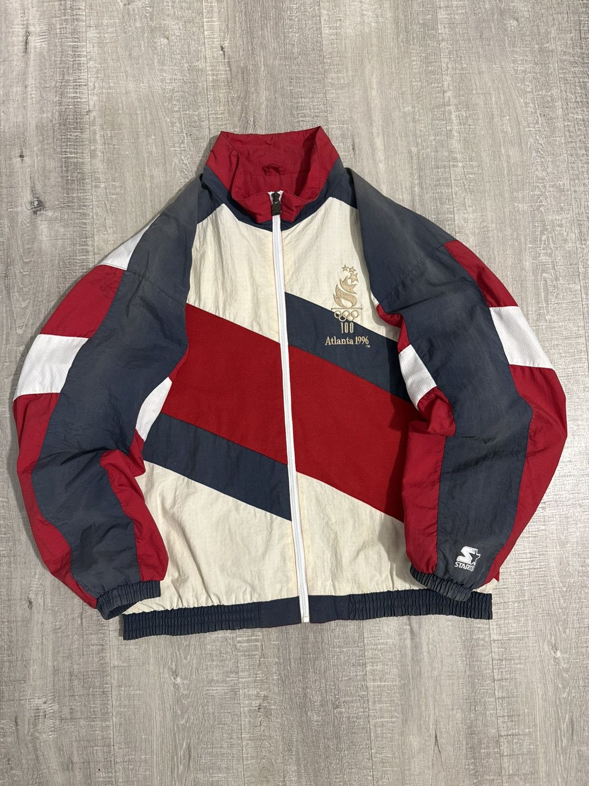 Starter Vintage sun faded atlanta 1996 olympic games starter jacket Size US XL / EU 56 / 4 - 13 Thumbnail