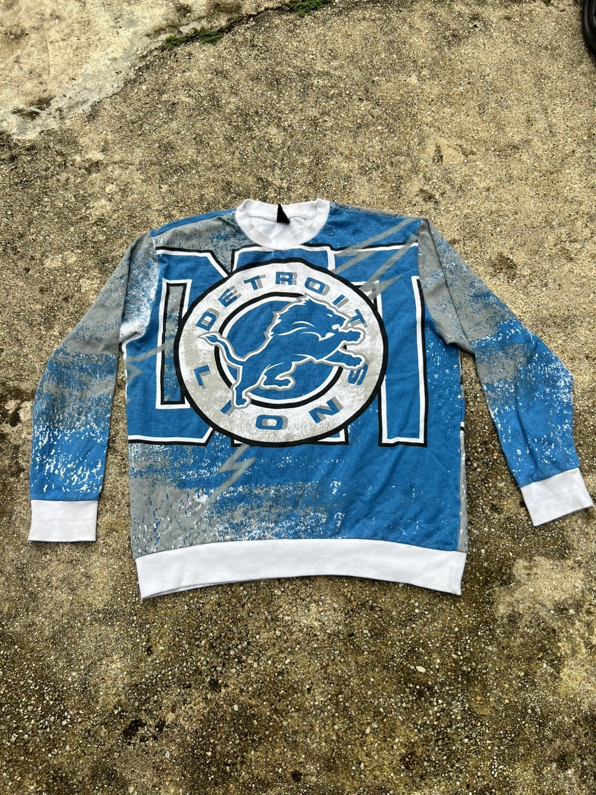NFL × Vintage Detroit Lions NFL Overprint Sweatshirt Size US XL / EU 56 / 4 - 1 Thumbnail
