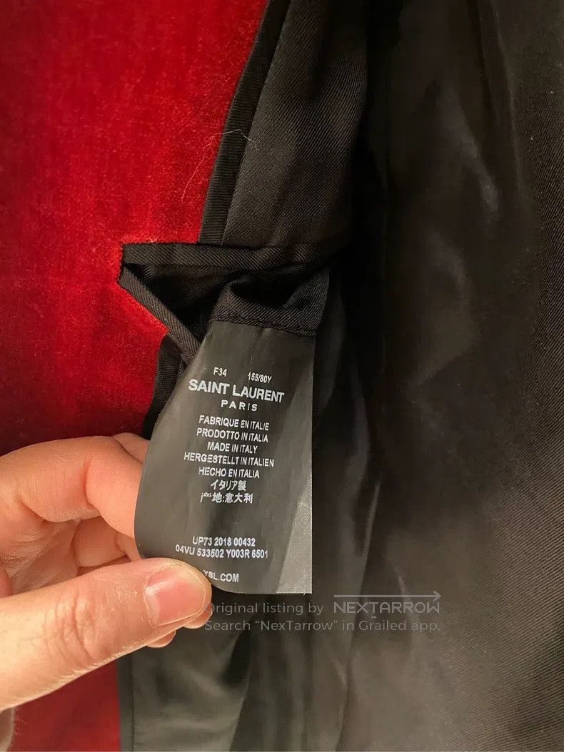 Saint Laurent Paris Saint Laurent Paris Velvet Embroidered Court Mandarin Jack Size XXS / US 00 / IT 34 - 3 Thumbnail