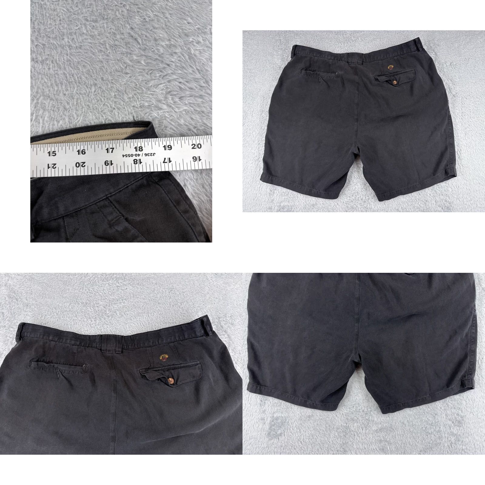 Tommy Bahama Tommy Bahama Bermuda Shorts Men 40 Black Pleated Silk Herringbone Quick Dry Cargo Pocket Adult Regular waist 40 Size US 40 / EU 56 - 9 Thumbnail