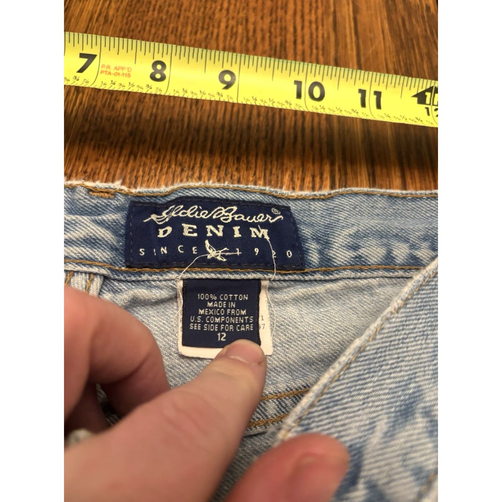 Eddie Bauer VINTAGE Eddie Bauer Jeans Womens 12 Mom High Rise Classic Fit 100% Cotton Denim Blue 90s Retro Classic Mens? Wait. Size 34" / US 12 / IT 48 - 3 Thumbnail