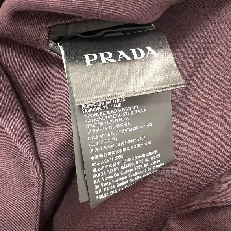 Prada Prada Burgundy Cotton Mid-Length Men's Coat. Size US S / EU 44-46 / 1 - 7 Thumbnail