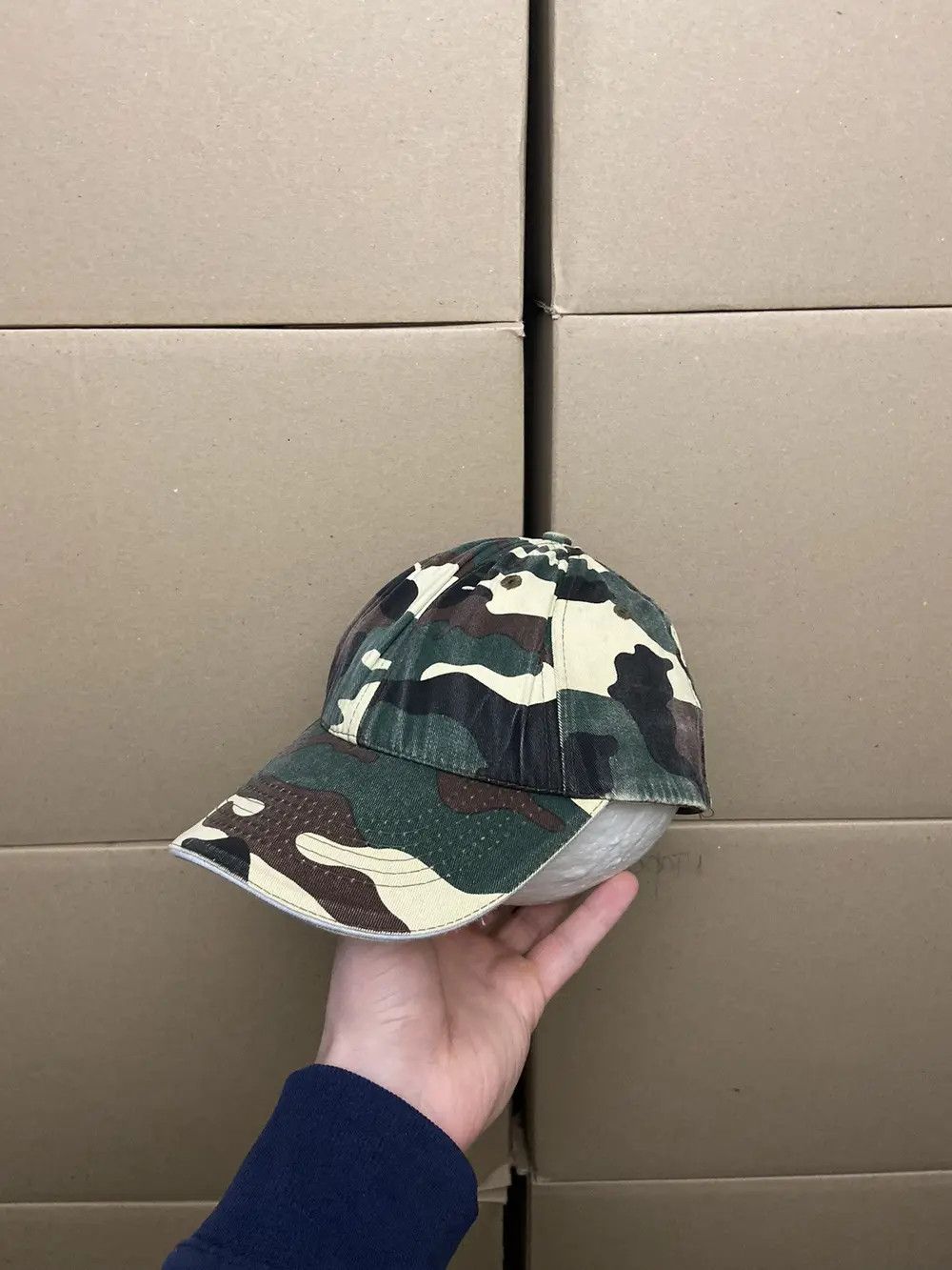 Vintage VINTAGE CAMO FADED CAP DAD HAT Y2K STREETWEAR WORKWEAR SKATE Size ONE SIZE - 1 Thumbnail