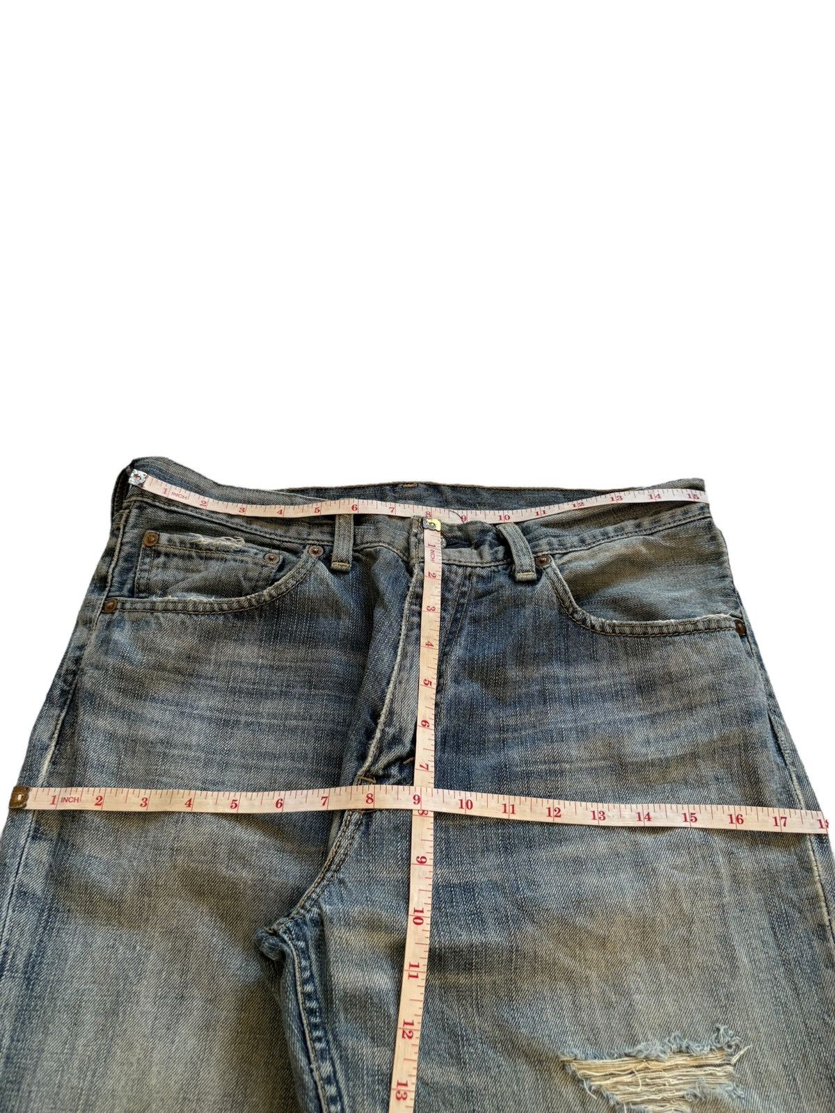 Levi's Vintage 90s Levis 502 Mud Wash Ripped Loose Baggy Jeans Size US 30 / EU 46 - 12 Thumbnail