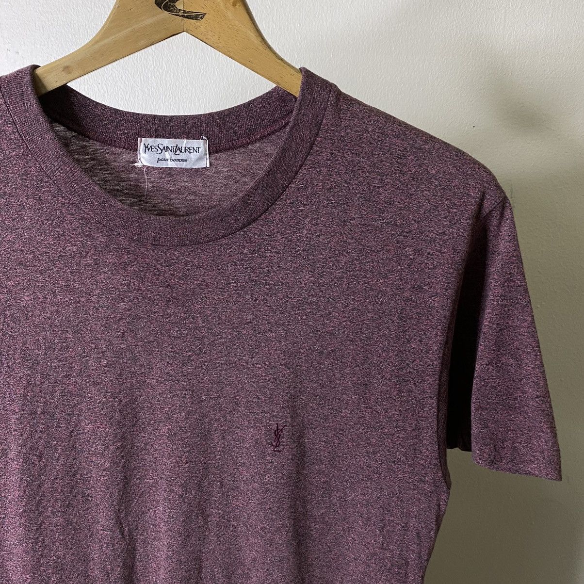 Yves Saint Laurent Vintage 1990s YSL Pour Homme Small Logo Tee Size US S / EU 44-46 / 1 - 2 Thumbnail