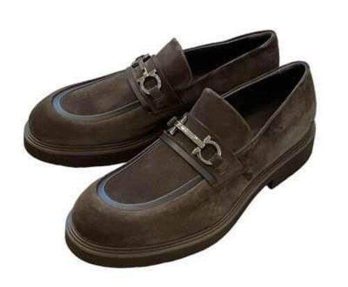 Salvatore Ferragamo Fiorello Suede Gancini Buckle Loafer Size US 10 / EU 43 - 2 Thumbnail