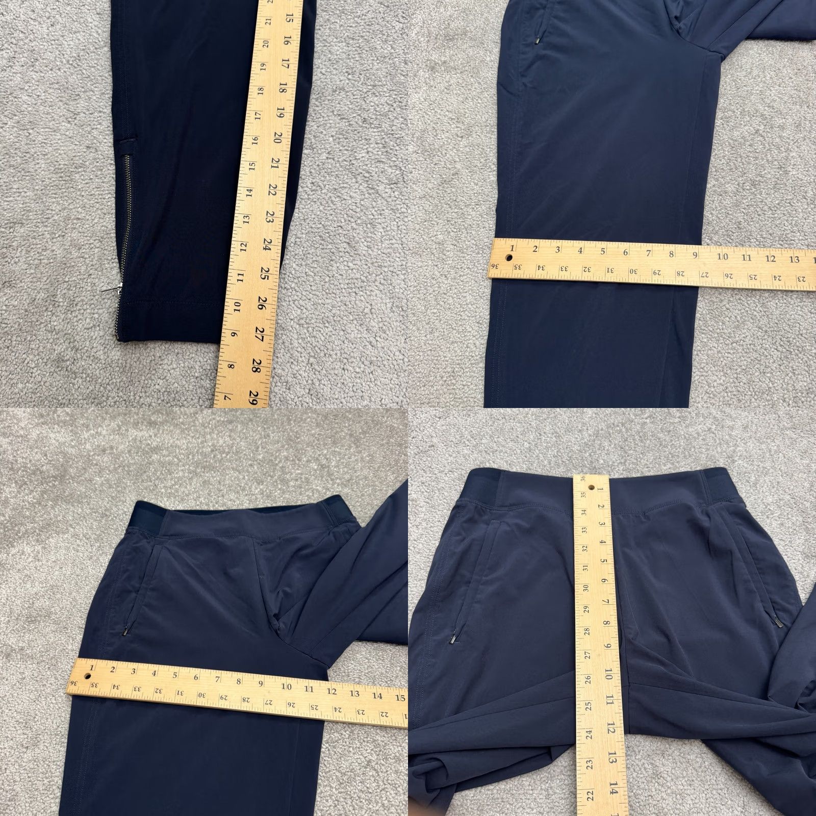 Athleta VINTAGE Athleta Ankle Zip Jogger Pants Womens 0 Navy Blue Lightweight Stretch Activewear Size 25" / US 0 / IT 36 - 8 Thumbnail