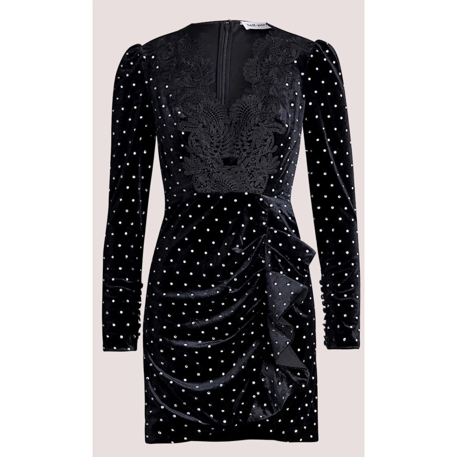 navy blue bodycon prom dress Mermaid V-neck Straps Sequin Lace Dresses Size:W46/34