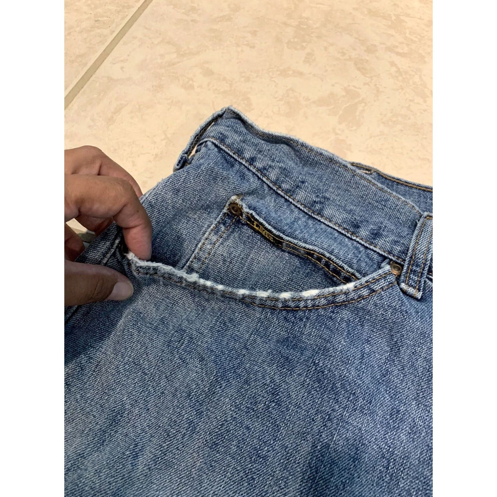 Lee Lee Regular Jeans Blue Denim 40x30 Mens Medium Wash Straight Fit 5-Pocket Denim Comfort Modern Classic 2008976 Size US 40 / EU 56 - 6 Thumbnail
