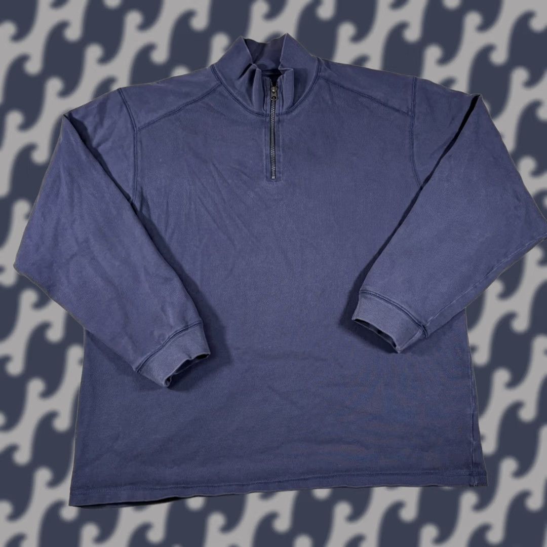 Eddie Bauer VINTAGE Eddie Bauer Quarter Zip Long Sleeve Sweatshirt Navy Blue 100% Cotton Men’s Size Large Embroidered 90s USA Outdoor Size US L / EU 52-54 / 3 - 1 Thumbnail