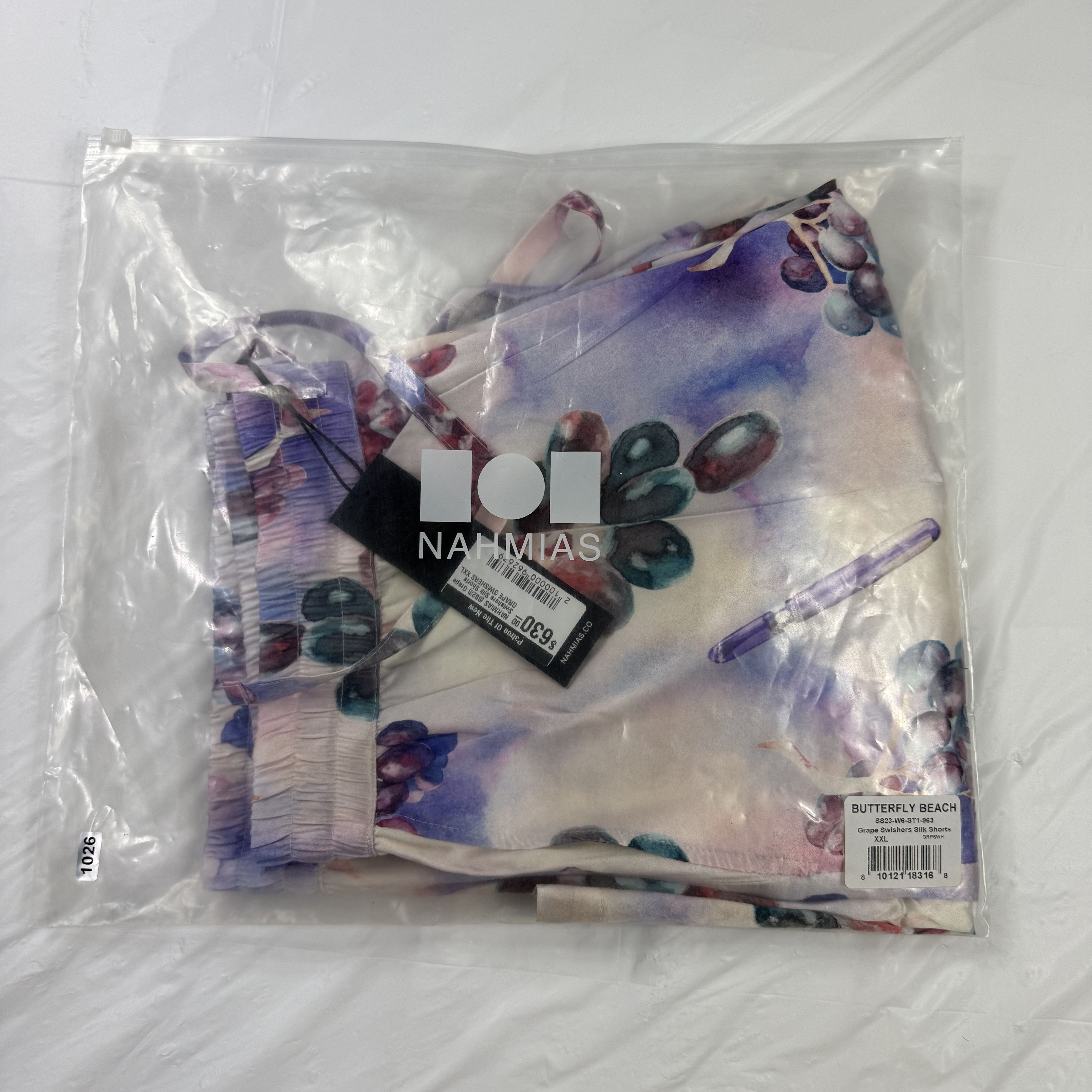 Nahmias Nahmias Grape Swishers Silk Shorts XXL New $630 Size US 36 / EU 52 - 9 Thumbnail