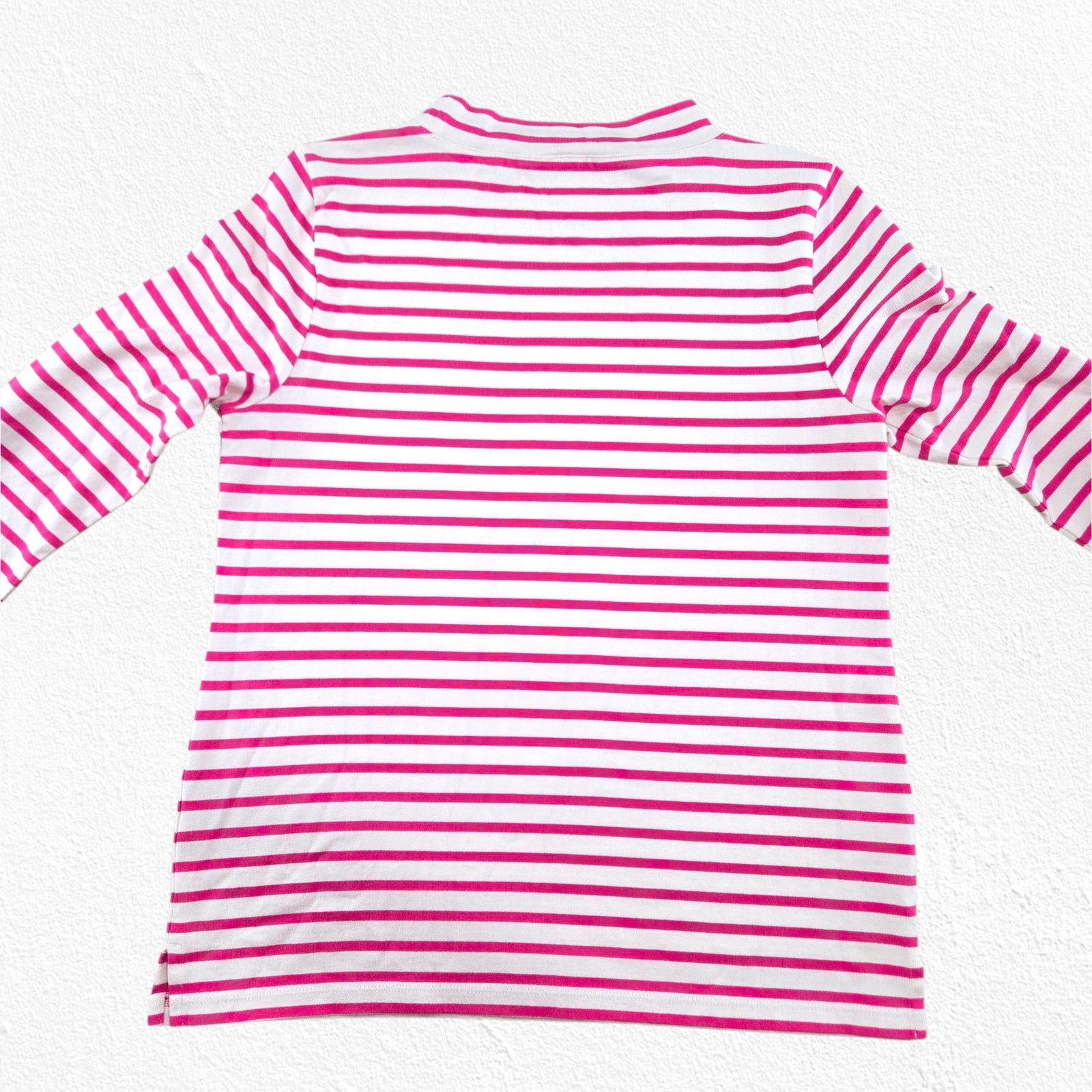 Other Talbots Pink White Stripe Heart Long Sleeve Shirt Size Small Size S / US 4 / IT 40 - 11 Thumbnail
