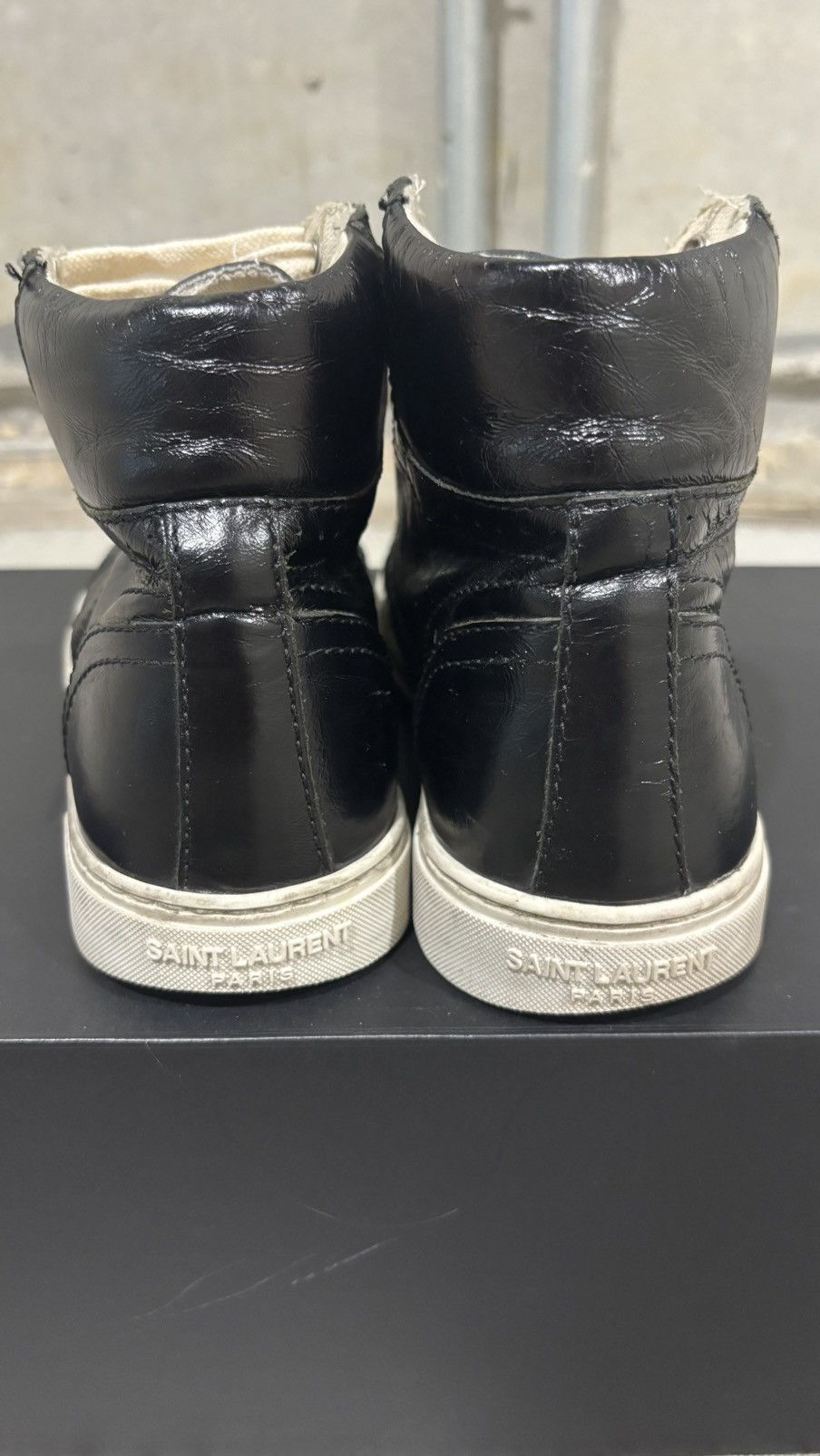 Saint Laurent Paris Saint Laurent Paris “Smoking Forever” High Top Sneaker Size US 5.5 / EU 38 - 13 Thumbnail