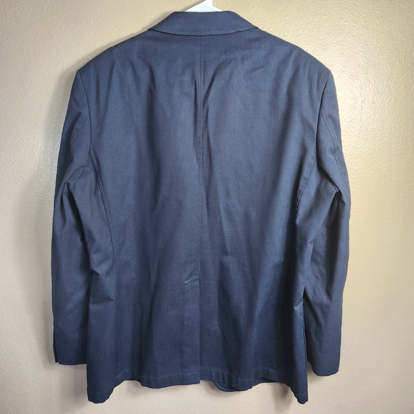Vintage Alex Cannon Sport Coat Blazer |XL| Navy Cotton Polyester 3 Button Notch Lapel Single-Breasted Men's Coat Size 46R - 5 Thumbnail