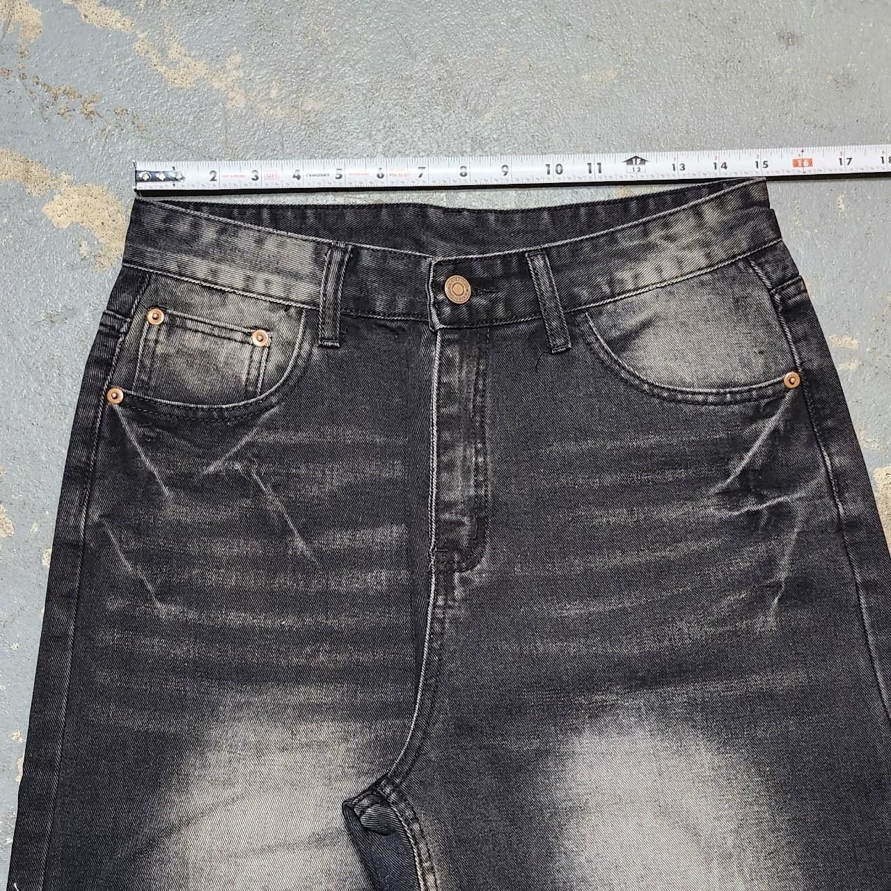 Japanese Brand Black Baggy Y2K Wide Leg Jeans Size US 30 / EU 46 - 6 Thumbnail