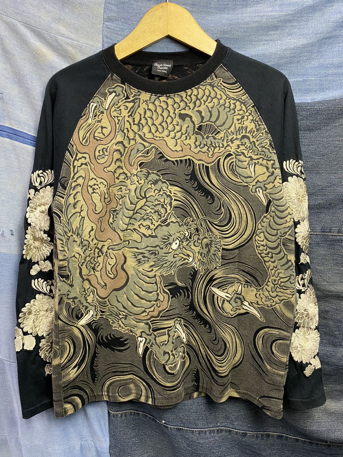 Karakuri Tamashii japanese sukajan backstreetcrawler embroidery longsleeve Size US L / EU 52-54 / 3 - 4 Thumbnail