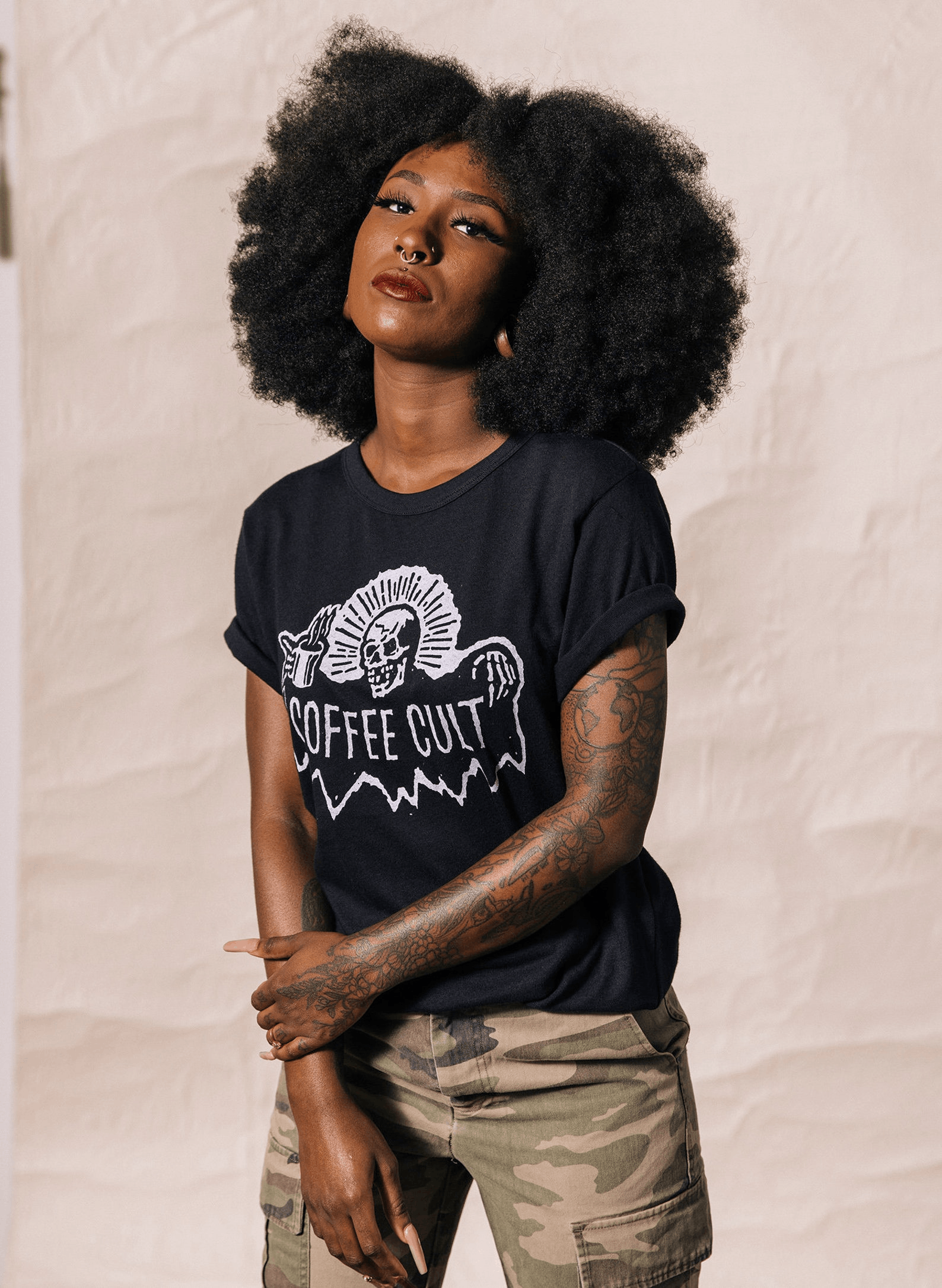 Designer × Vintage Coffee Cult Graphic T-Shirt – Funny Unisex Tee Size US M / EU 48-50 / 2 - 3 Thumbnail