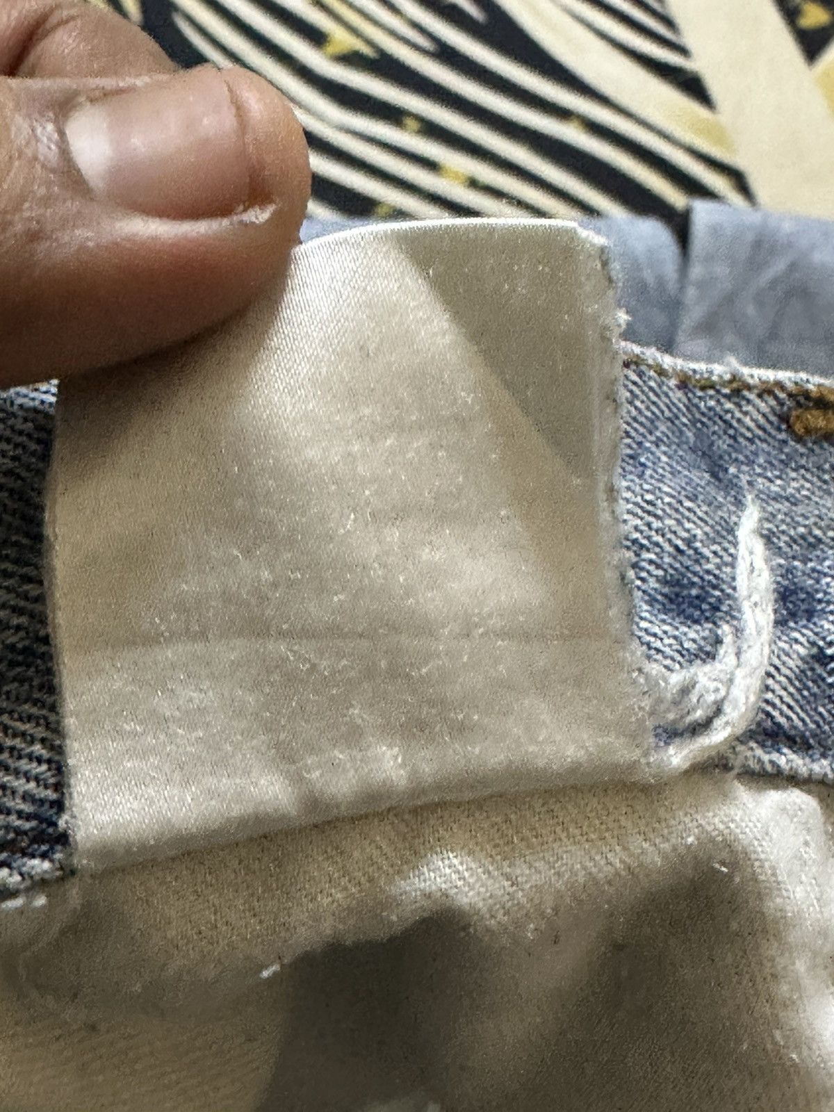 Kapital Vintage Bobson Chessking Faded Ripped Distressed Denim Size US 30 / EU 46 - 9 Thumbnail